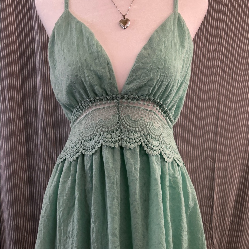 Teal boho dress - Picture 3 of 4
